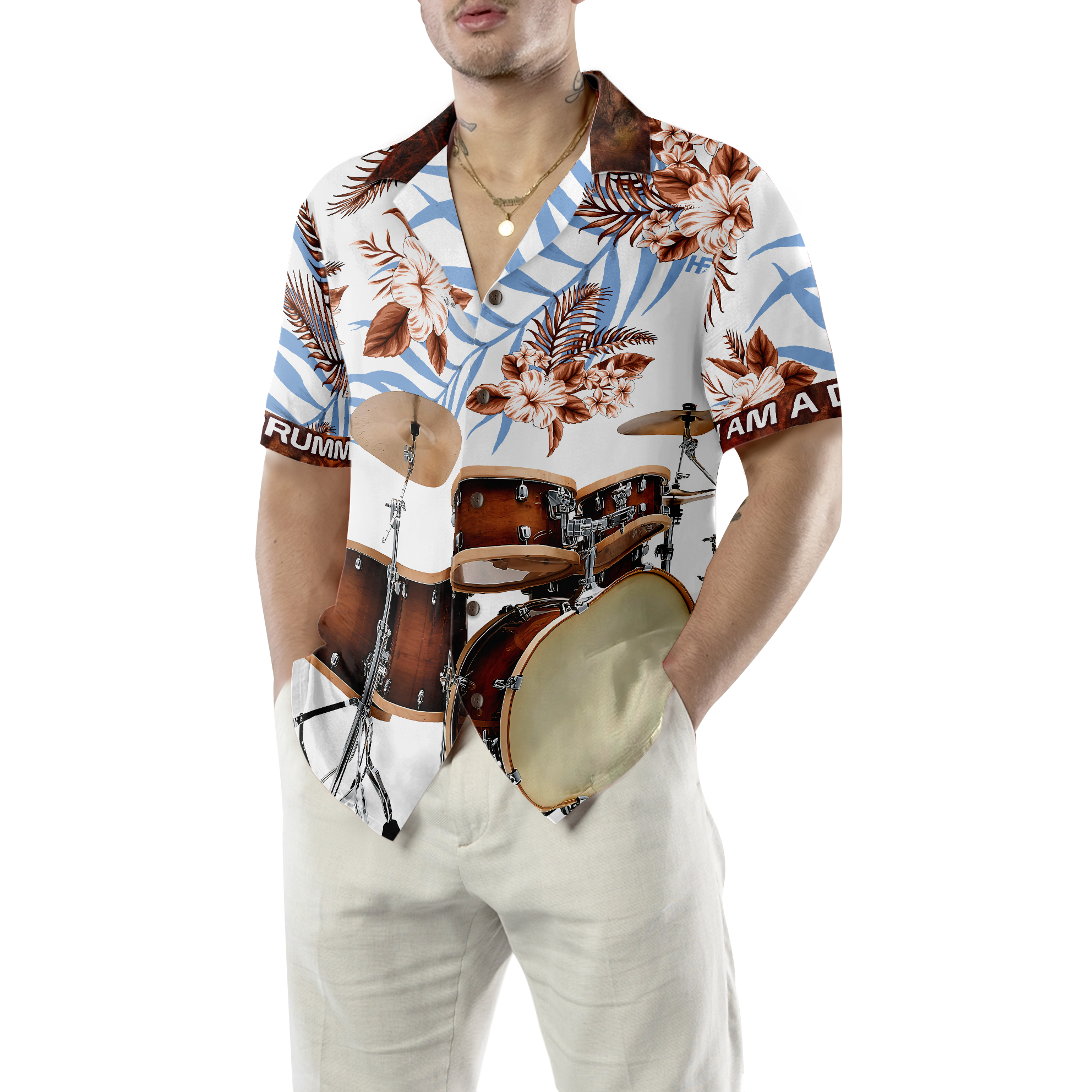 I Am A Drummer Hawaiian Shirt - Hyperfavor