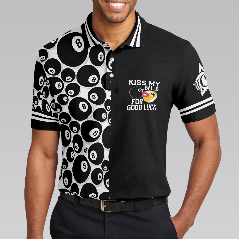 8 Ball Pattern ATM Polo Shirt - Hyperfavor