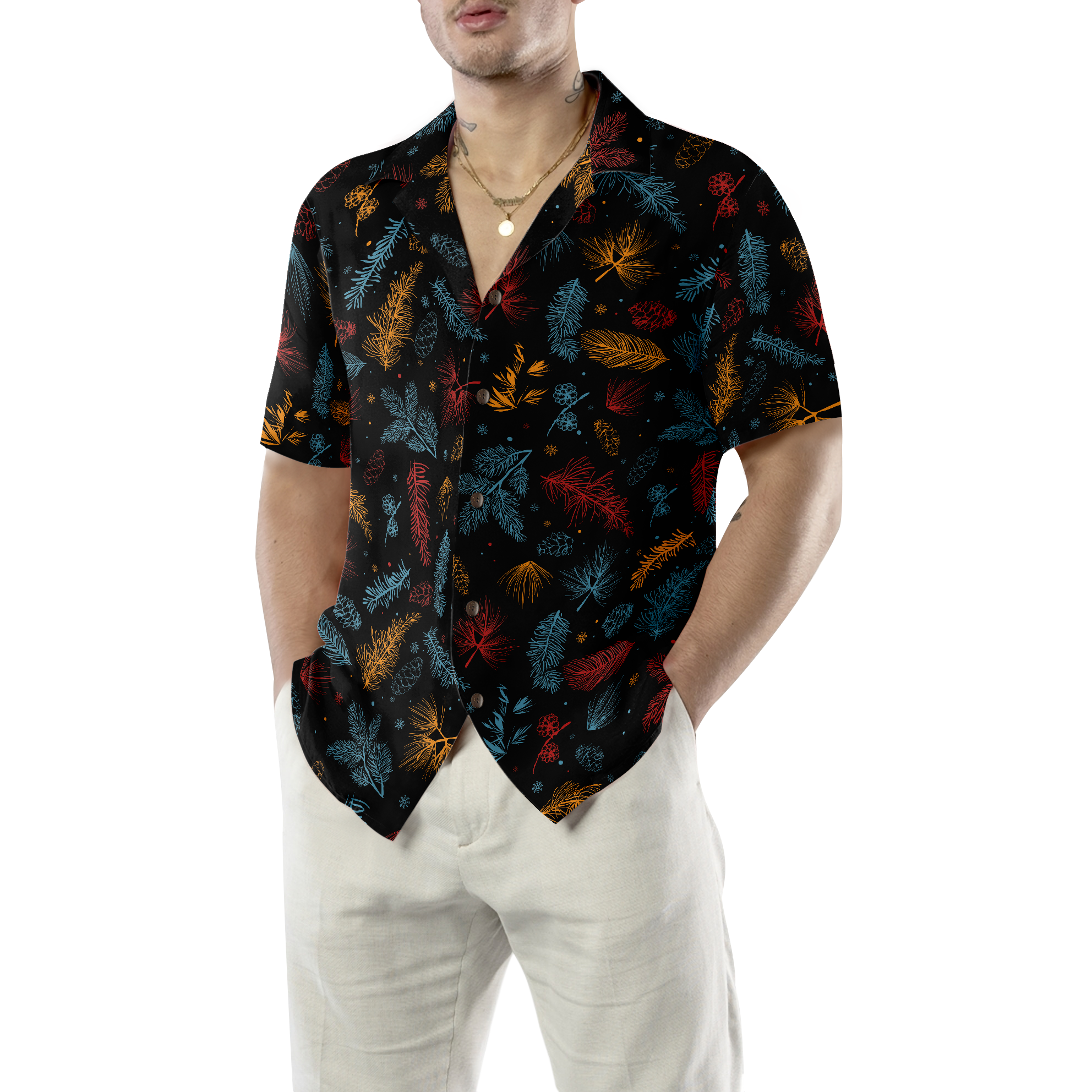 Hyperfavor Santa Beach Pattern 2 Hawaiian shirt, Christmas Shirts Short Sleeve Button Down Shirt For Men And Women - Hyperfavor