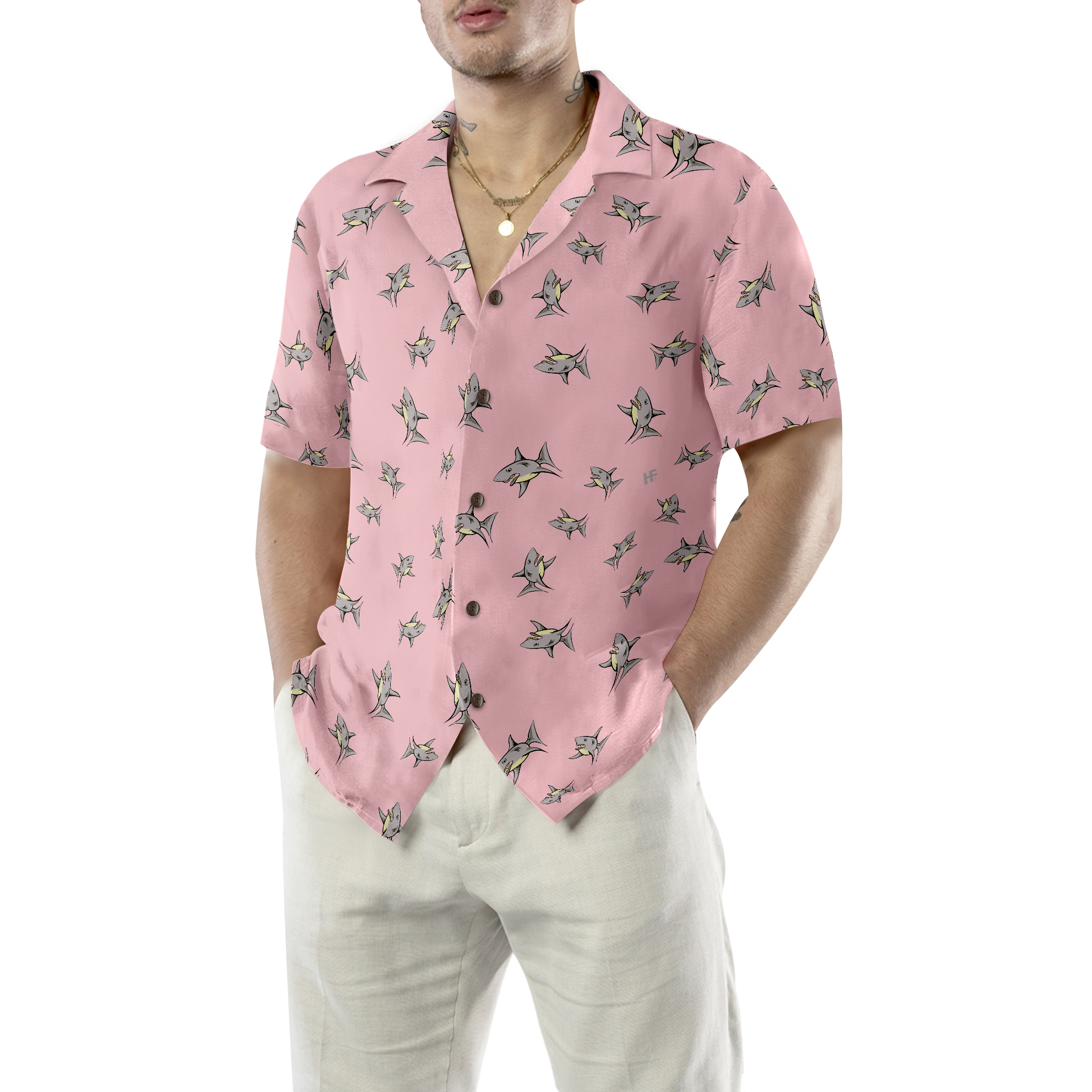 Shark Pattern 12 Hawaiian Shirt - Hyperfavor