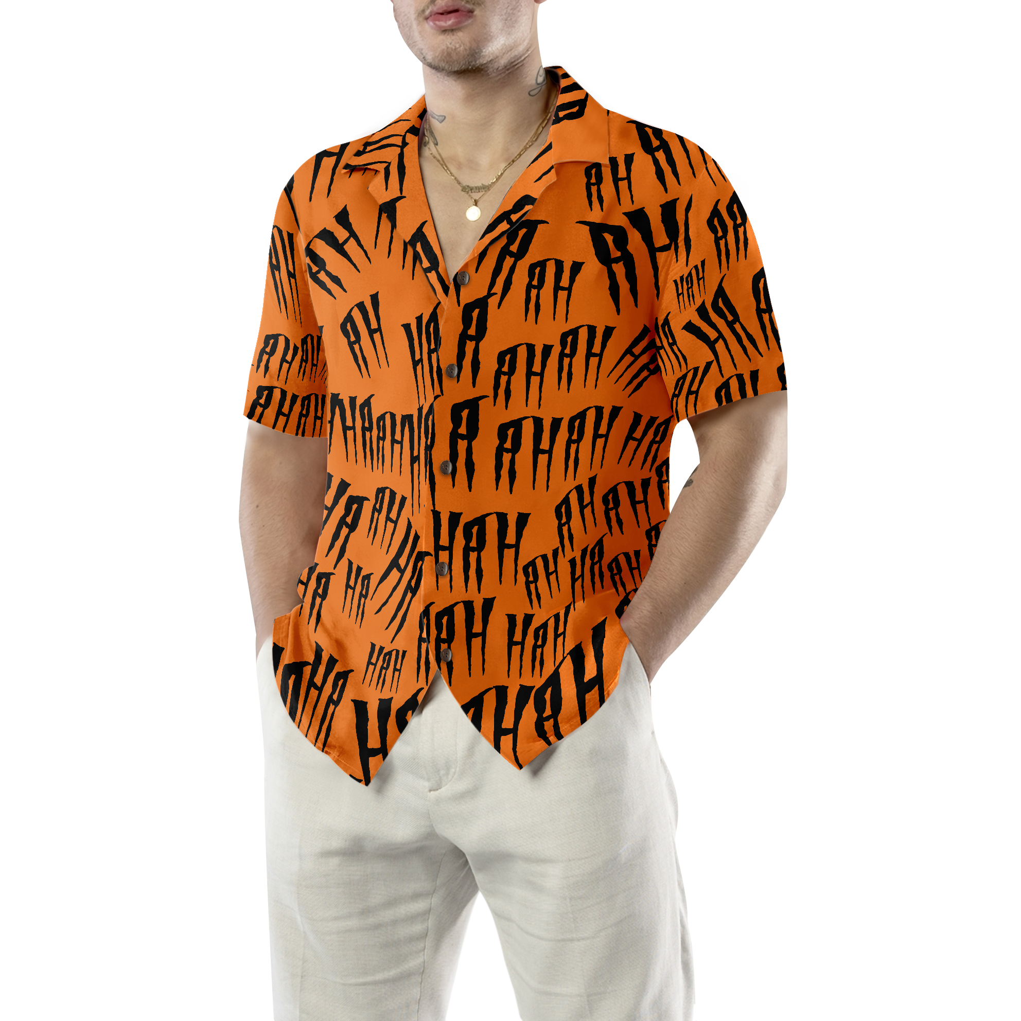 Scary Laugh For Halloween Hawaiian Shirt - Hyperfavor