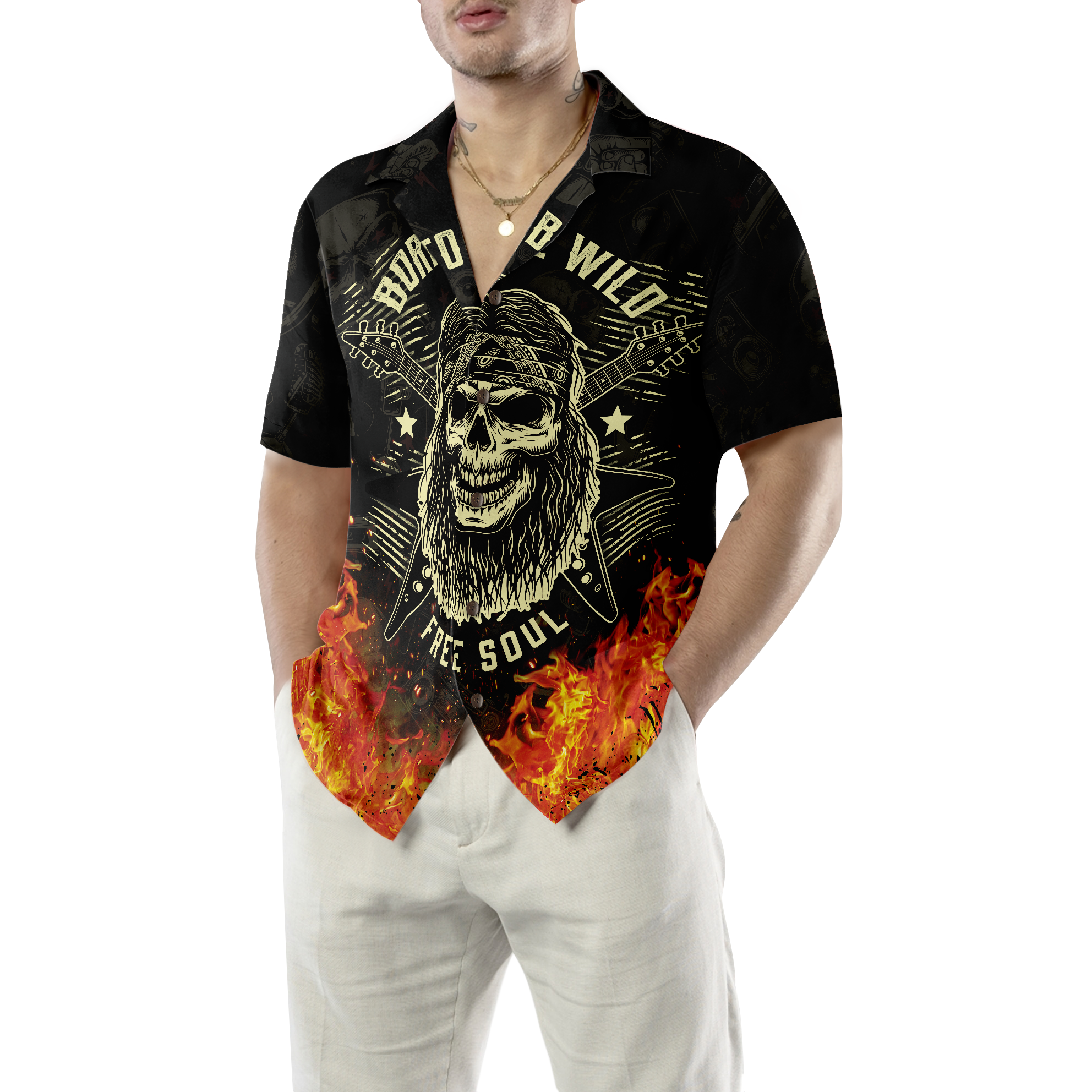 Guitar Born To Be Wild V2 Hawaiian Shirt - Hyperfavor