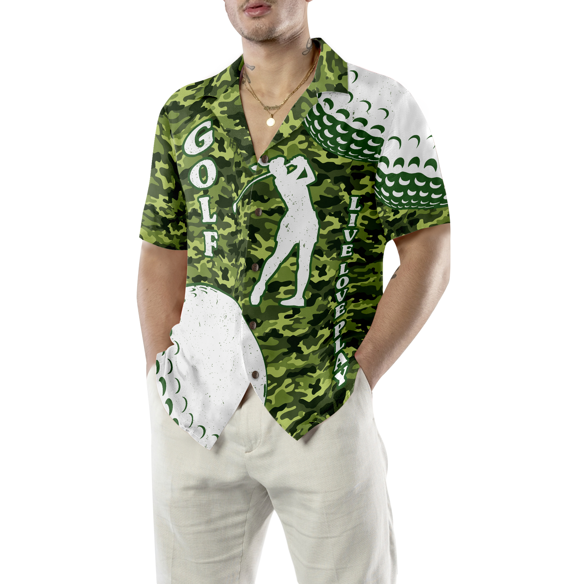 Golf Live Love Play Hawaiian Shirt - Hyperfavor