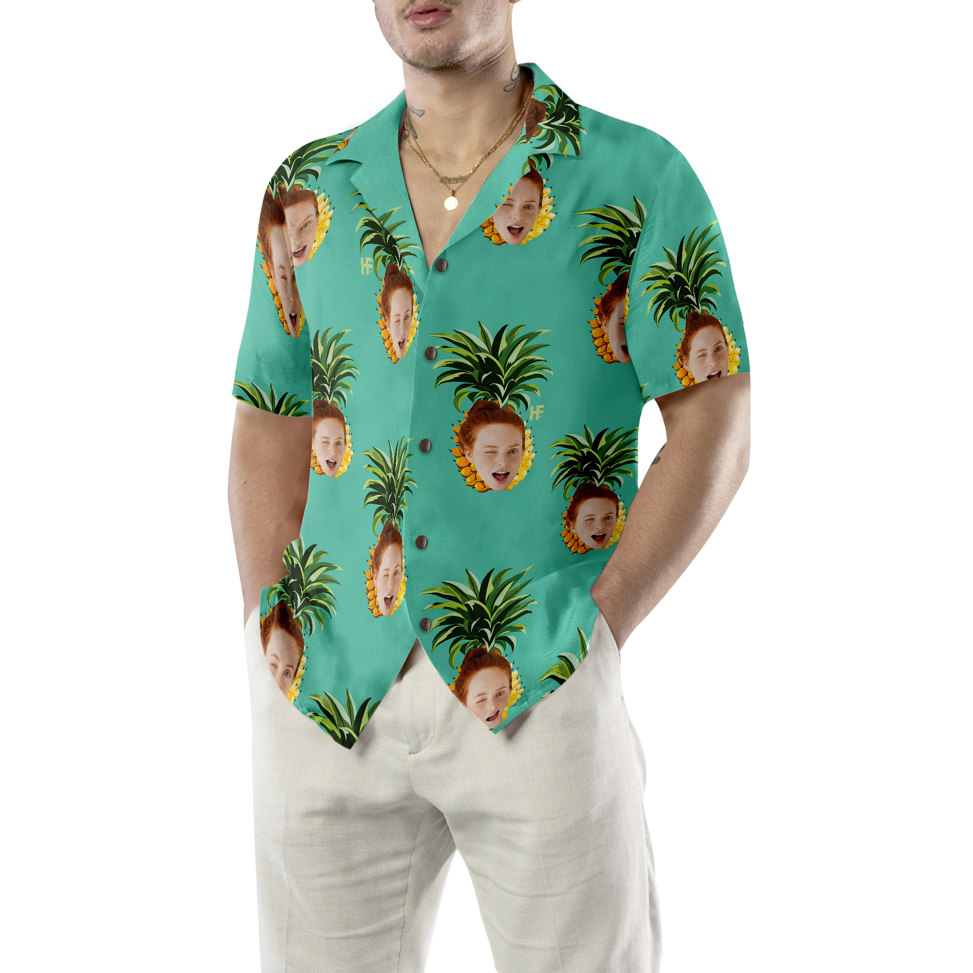 Funny Custom Face 04 Custom Hawaiian Shirt - Hyperfavor