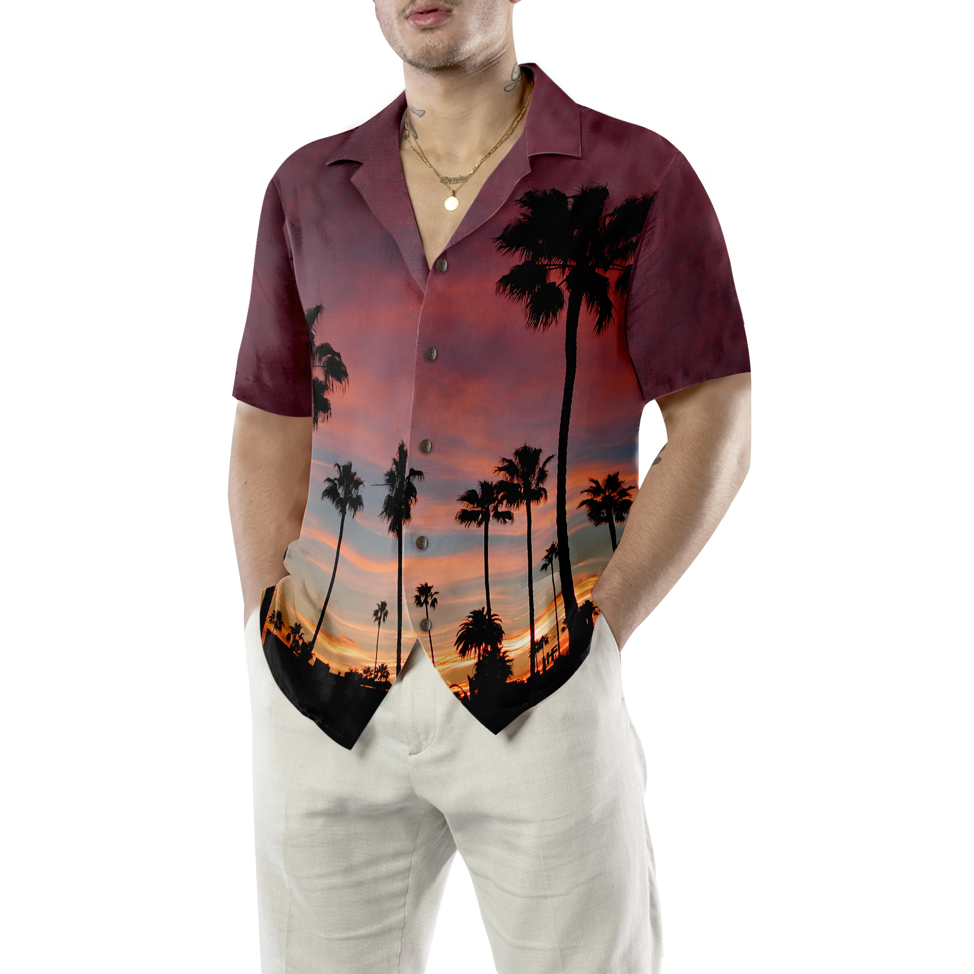 Sunset Venice Beach Hawaiian Shirt - Hyperfavor