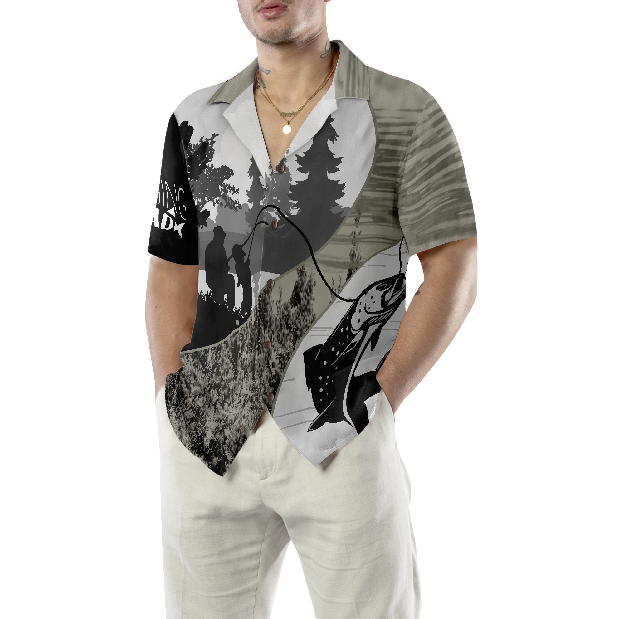 Dad My Fishing Buddy Hawaiian Shirt - Hyperfavor