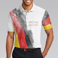 German Flag Special Golf Pattern Polo Shirt, Waterbrush Polo Shirt, Best Golf Shirt For Men - Hyperfavor