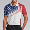 Golf Skull Wear Hat Short Sleeve USA Golf Polo Shirt, American Flag Polo Shirt, Patriotic Golf Shirt For Men - Hyperfavor