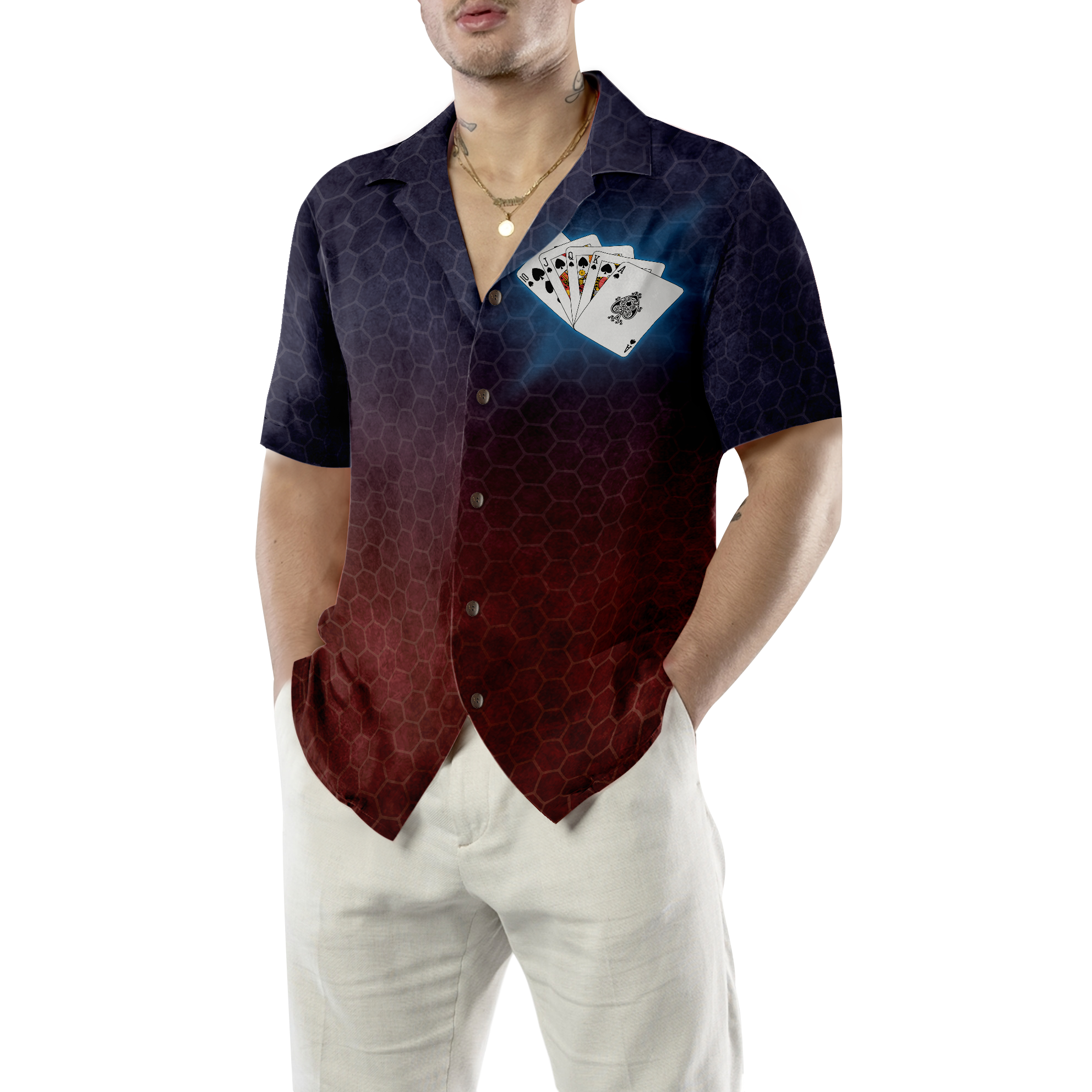 Poker Dad Hawaiian Shirt - Hyperfavor