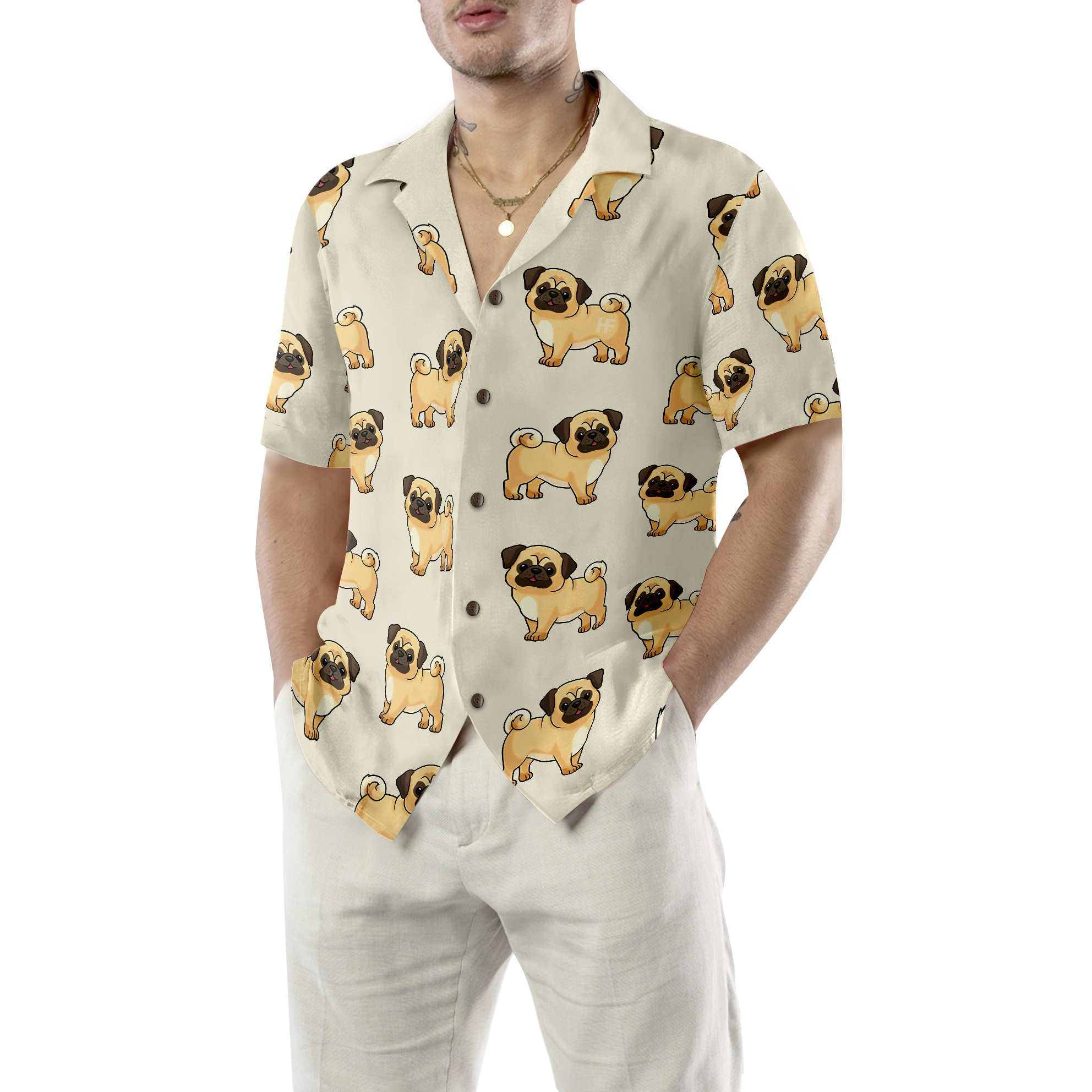 Cute Pugs For You Hawaiian Shirt - Hyperfavor