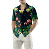 Hyperfavor Christmas Hawaiian Shirts For Men and Women, Christmas Flamingo Tropical Hawaiian Shirt Button Down Shirt Short Sleeve - Hyperfavor