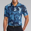 Golf Ocean Blue Camouflage Polo Shirt, Streetwear Golfing Polo Shirt, Camo Golf Shirt For Men - Hyperfavor