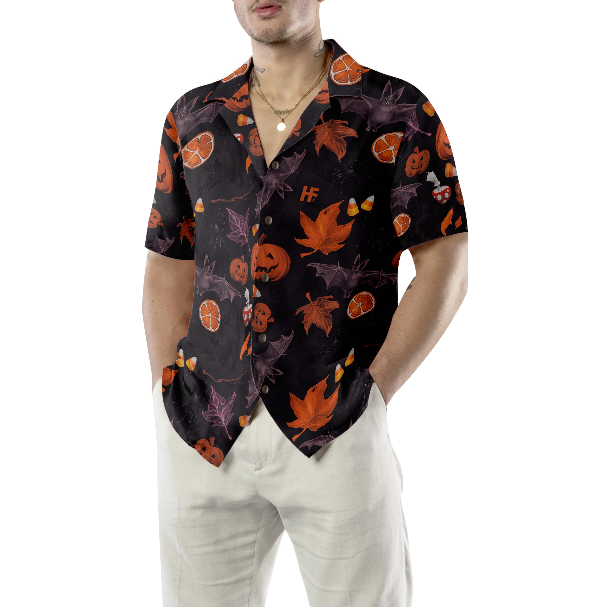 Halloween Spooky Art Hawaiian Shirt - Hyperfavor