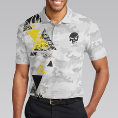 Golf Instructions Triangle And Camouflage Pattern Polo Shirt - Hyperfavor