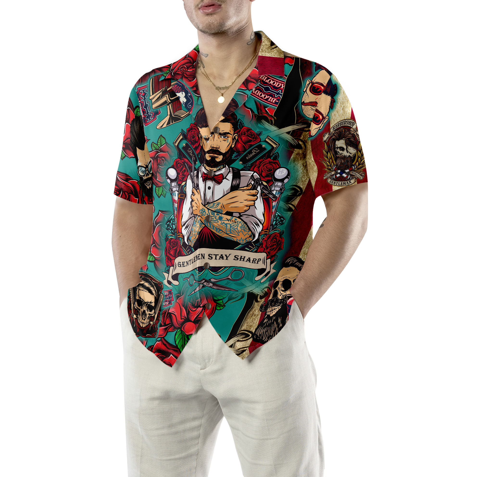 Gentlemen Stay Sharp Barber Shirt Hawaiian Shirt - Hyperfavor