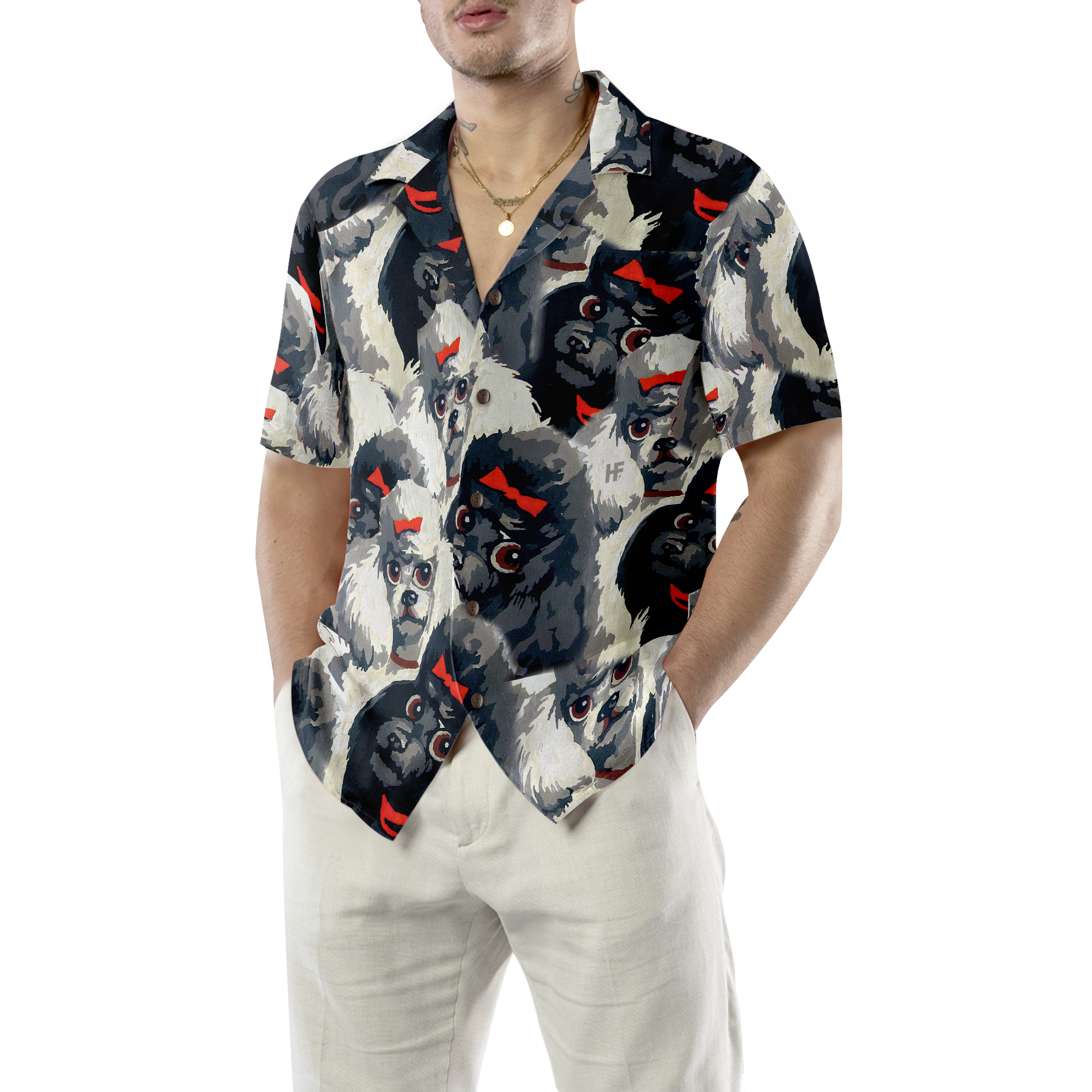 Little Sweet Poodles Hawaiian Shirt - Hyperfavor