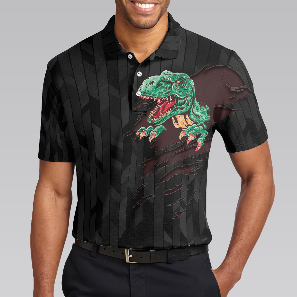 Poolasaurus Polo shirt, Black Billiards Shirt Design For Billiards Lovers, Cool Dinasour Polo Shirt - Hyperfavor