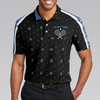 Tennis Blue Version Polo Shirt, Black Dot And Tennis Ball Pattern Polo Shirt, Best Tennis Shirt For Men - Hyperfavor