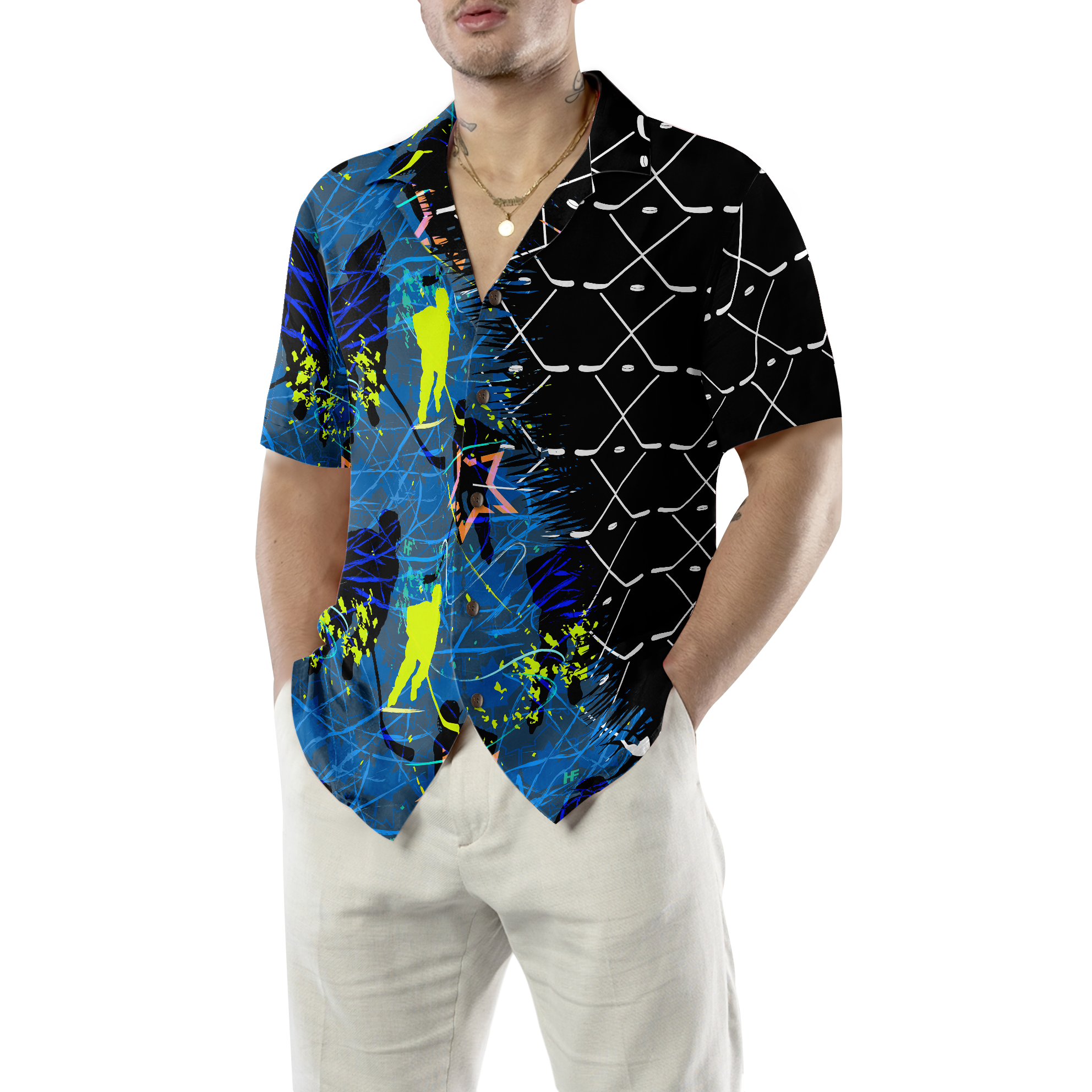 Hockey Sticks Pattern V1 Hawaiian Shirt - Hyperfavor