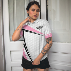 Golf Girl In Sporty Style Golf Short Sleeve Women Polo Shirt, Simple Golf Shirt Design For Female Players - Hyperfavor