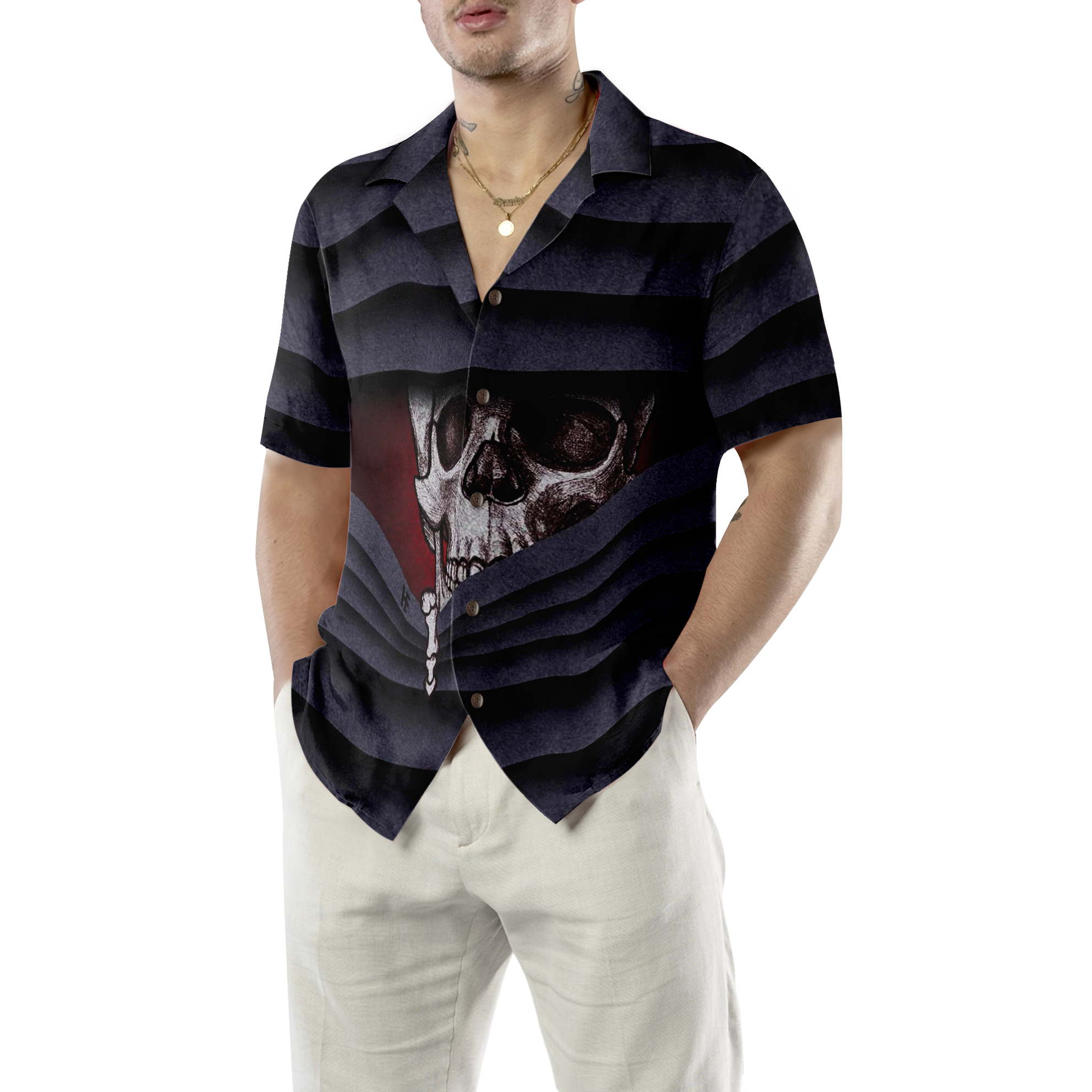 Say Hello To Devil Halloween Shirt Hawaiian Shirt - Hyperfavor