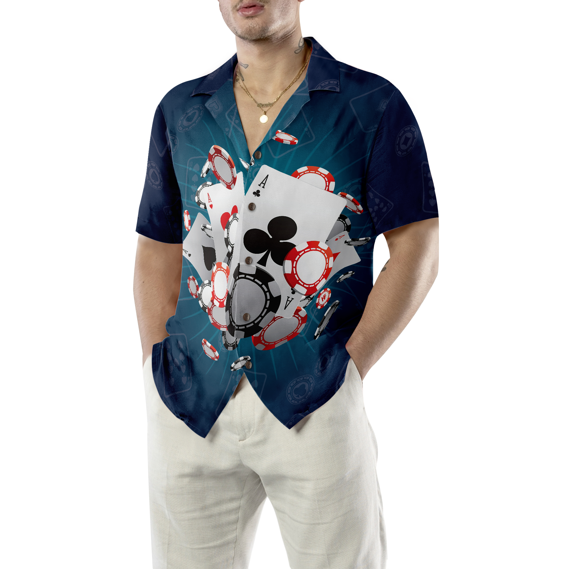 If You Can't Beat Them Bluff Them Hawaiian Shirt - Hyperfavor