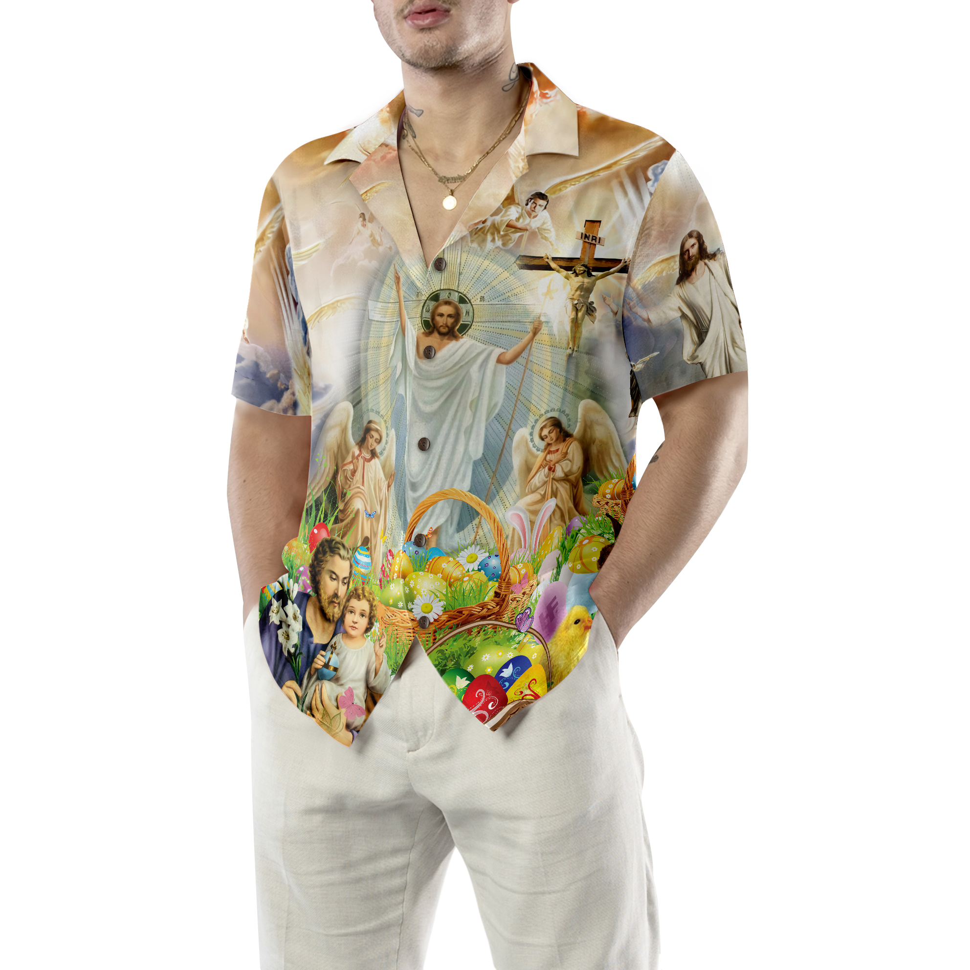 Jesus Happy Easter Hawaiian Shirt - Hyperfavor