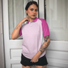 Pink Golf Balls Seamless Pattern Short Sleeve Women Polo Shirt - Hyperfavor