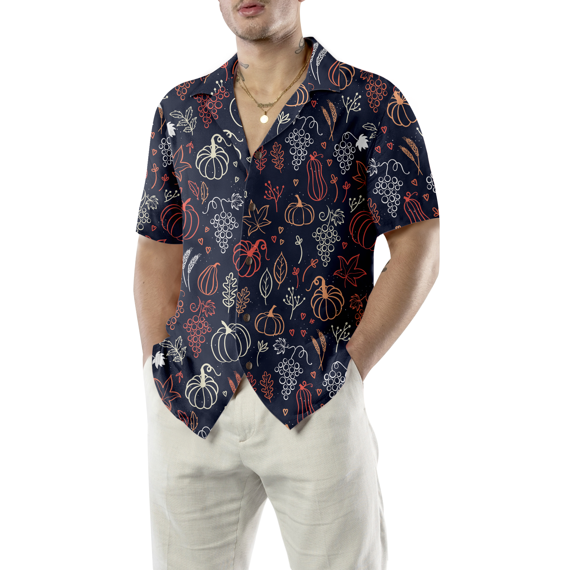 Elegant Thanksgiving Hawaiian Shirt - Hyperfavor