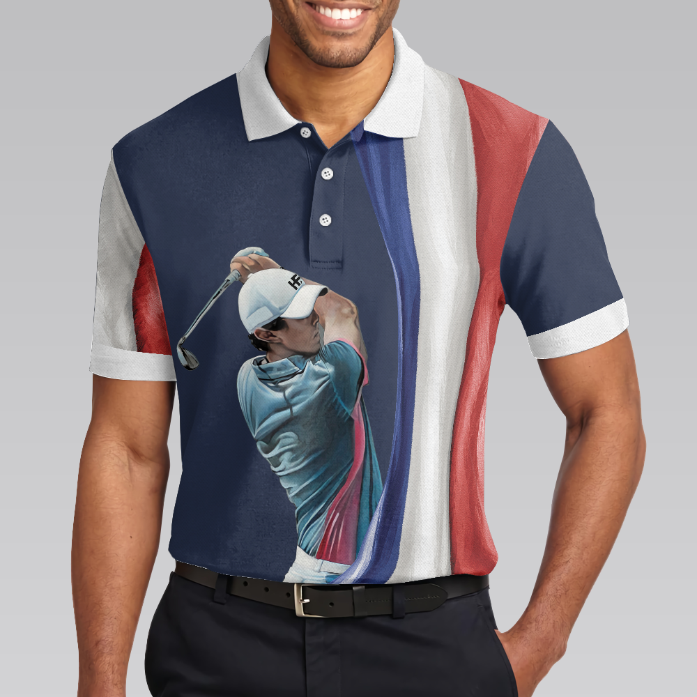 Golf Et Bière, C'est Pourquoi Je Suis Ici Polo Shirt, Golf And Beer France Flag Polo Shirt, French Golf Shirt For Men - Hyperfavor