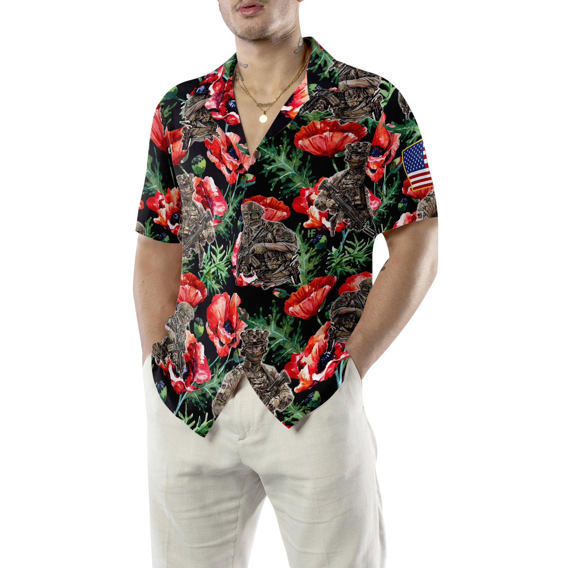 Veteran Less We Forget Hawaiian Shirt - Hyperfavor