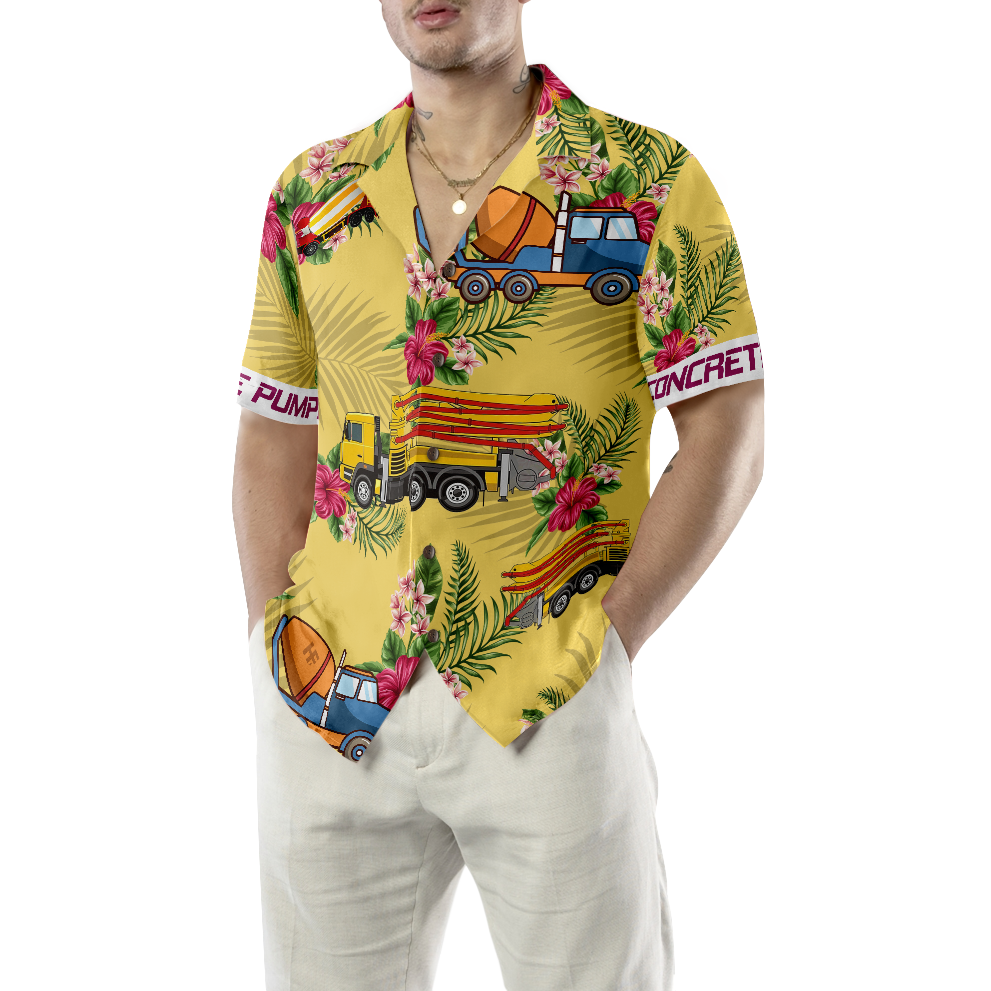 CONCRETE PUMPERS Hawaiian Shirt - Hyperfavor