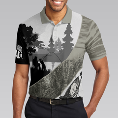 Fishing Dad My Fishing Buddy Calls Me Dad Polo Shirt, Father And Son Fishing Shirt For Men - Hyperfavor