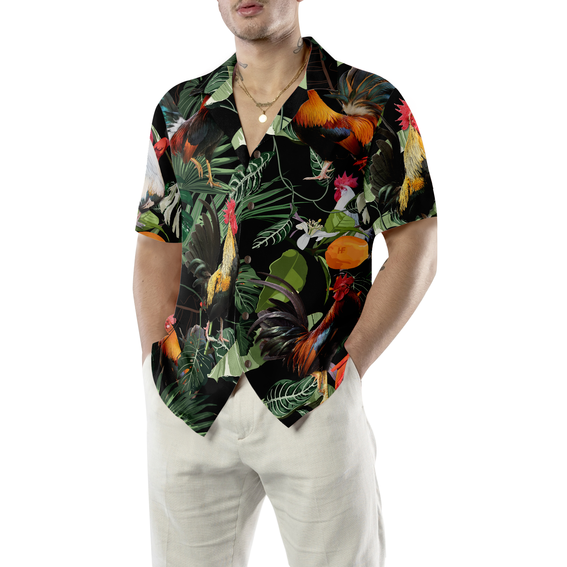 Happy Rooster Hawaiian Shirt - Hyperfavor