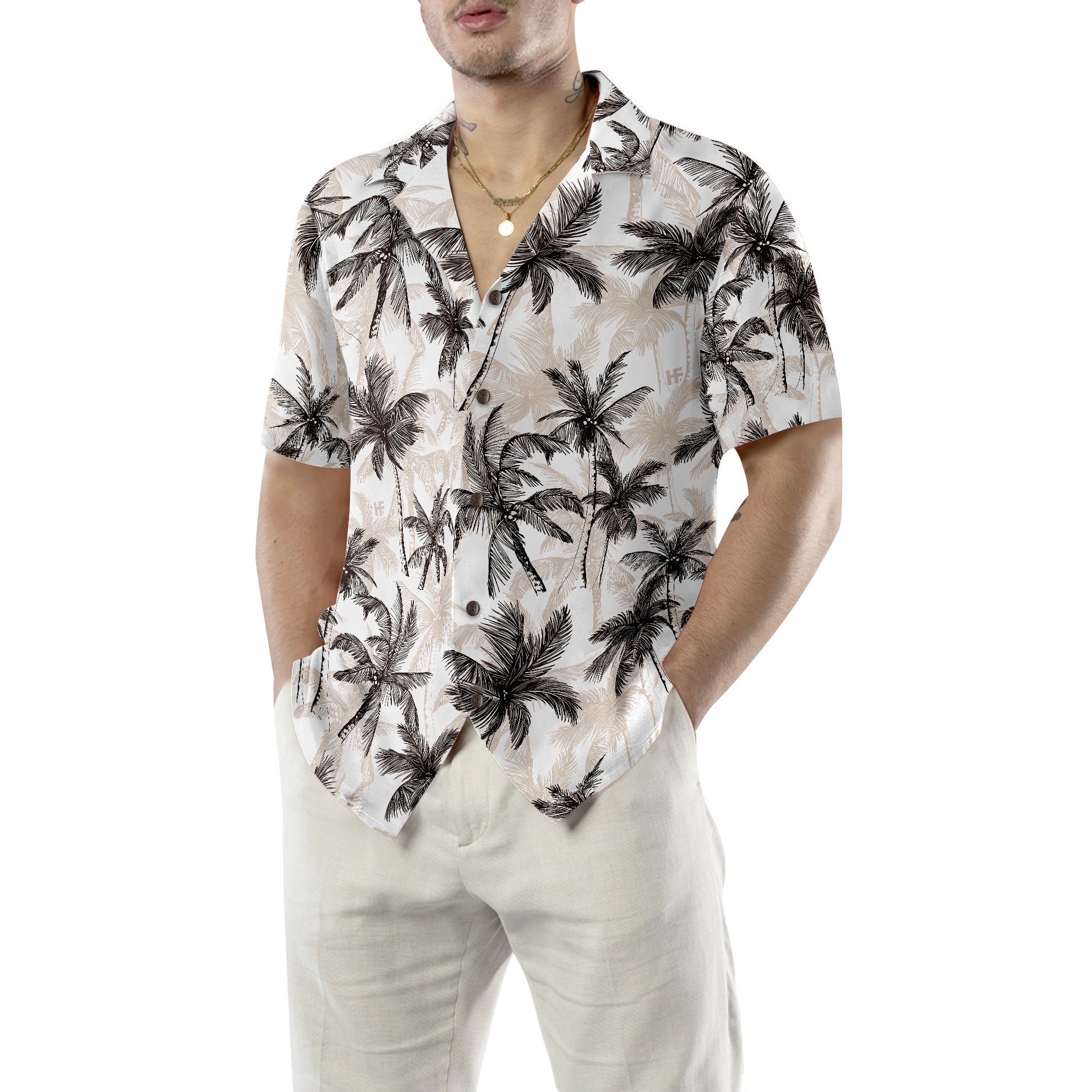 Tropical Vintage Palm Tree Hawaiian Shirt - Hyperfavor