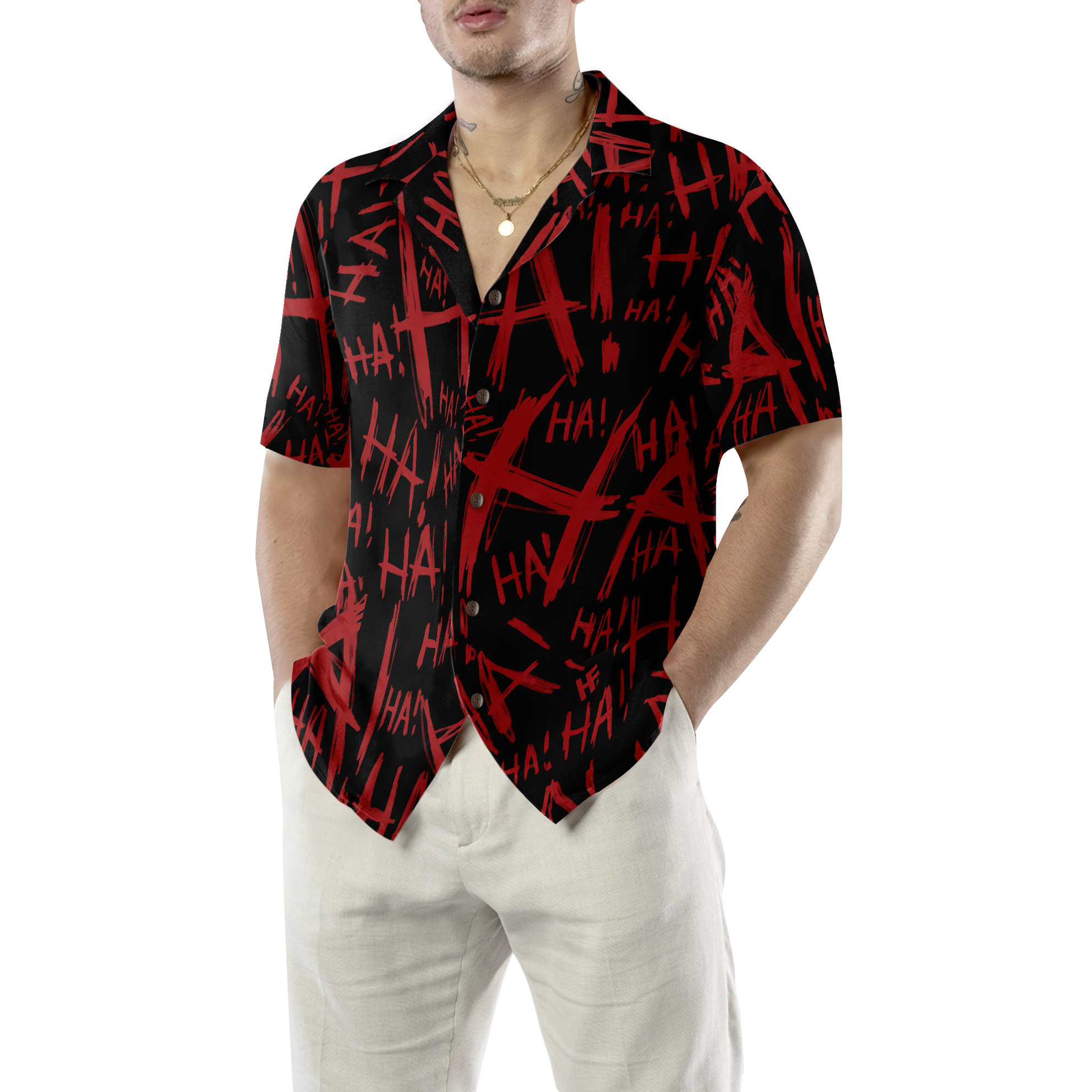 Scary Laugh For Halloween V2 Hawaiian Shirt - Hyperfavor