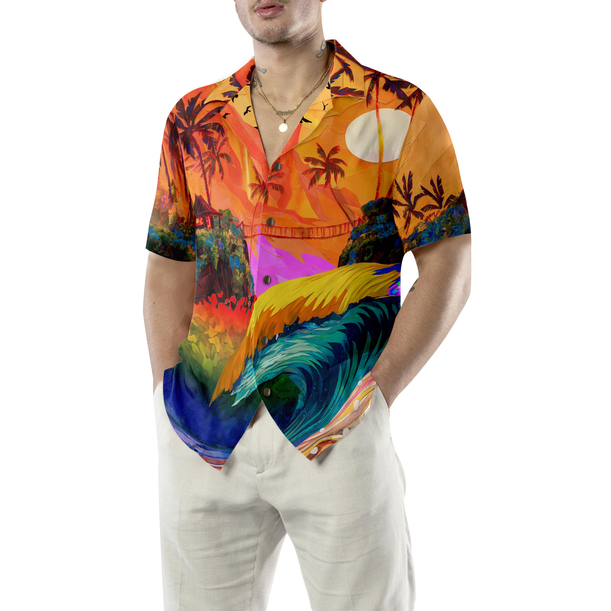 LGBT SUNSET HAWAIIAN SHIRT Hawaiian Shirt - Hyperfavor