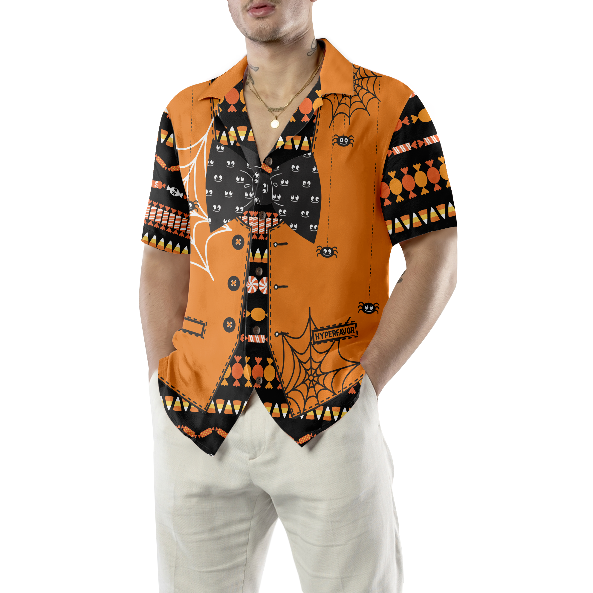 Halloween Candy Man Hawaiian Shirt - Hyperfavor