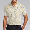 Crayon Flowers Pattern Polo Shirt For Men - Hyperfavor