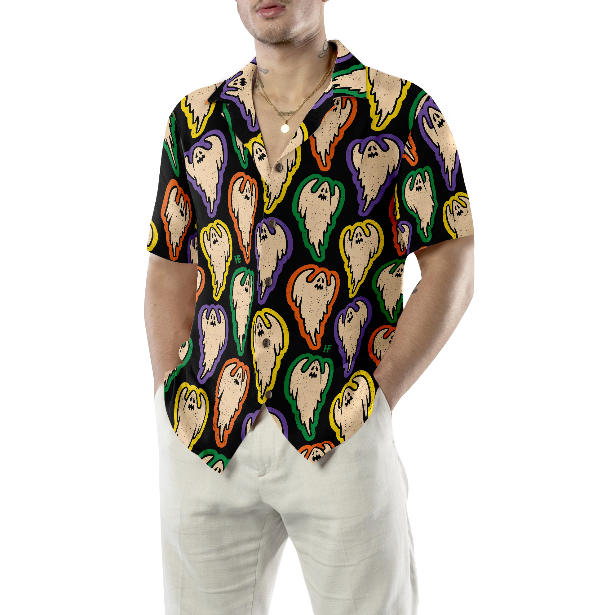 Halloween Ghosts Hawaiian Shirt - Hyperfavor