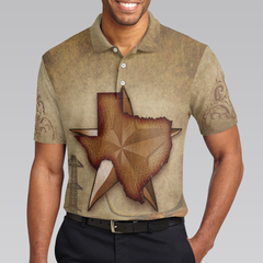 Texas The Lone Star State Polo Shirt, Texas State Map Longhorn Polo Shirt, Texas Proud Shirt For Men - Hyperfavor