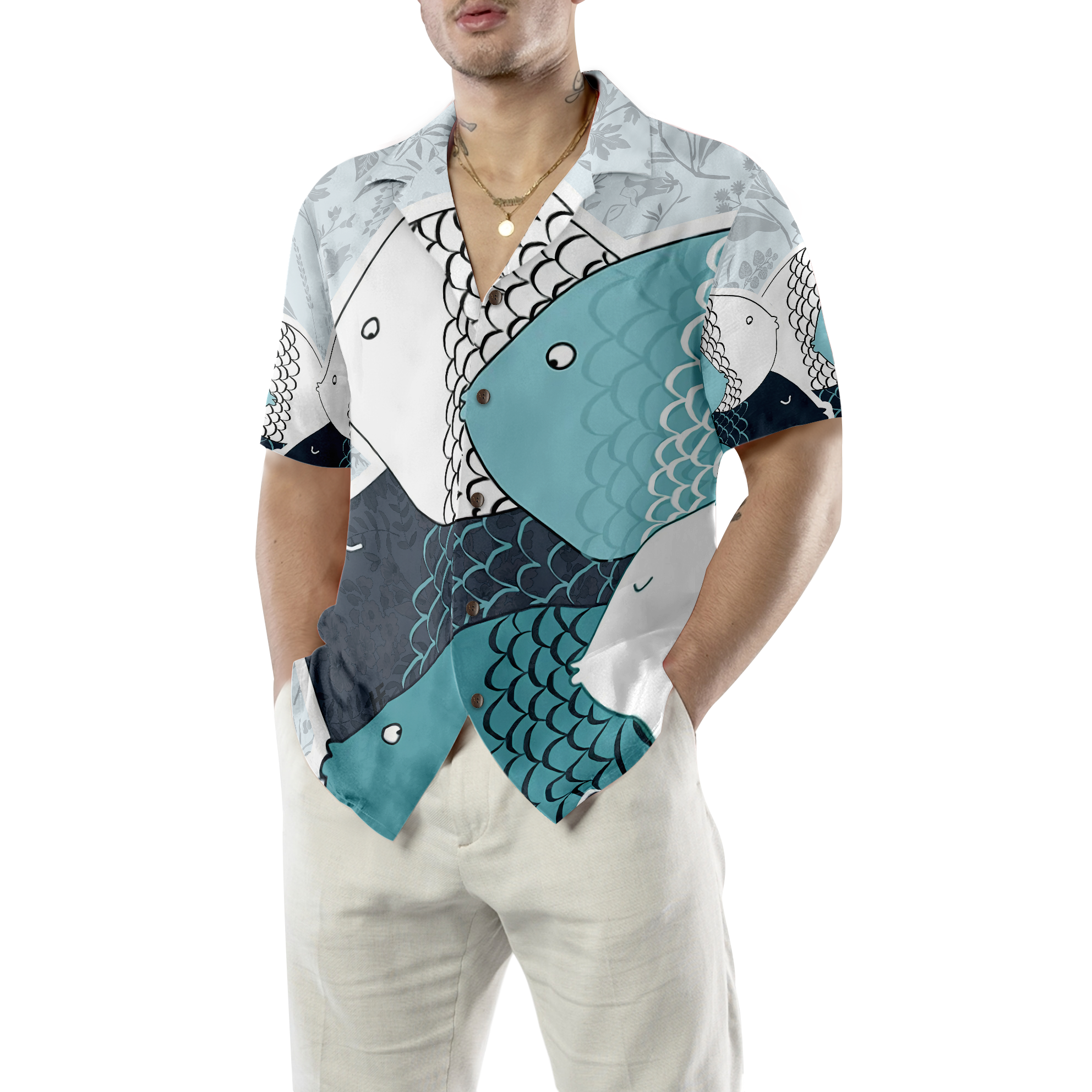 Thousand Fish In The Sea Hawaiian Shirt - Hyperfavor