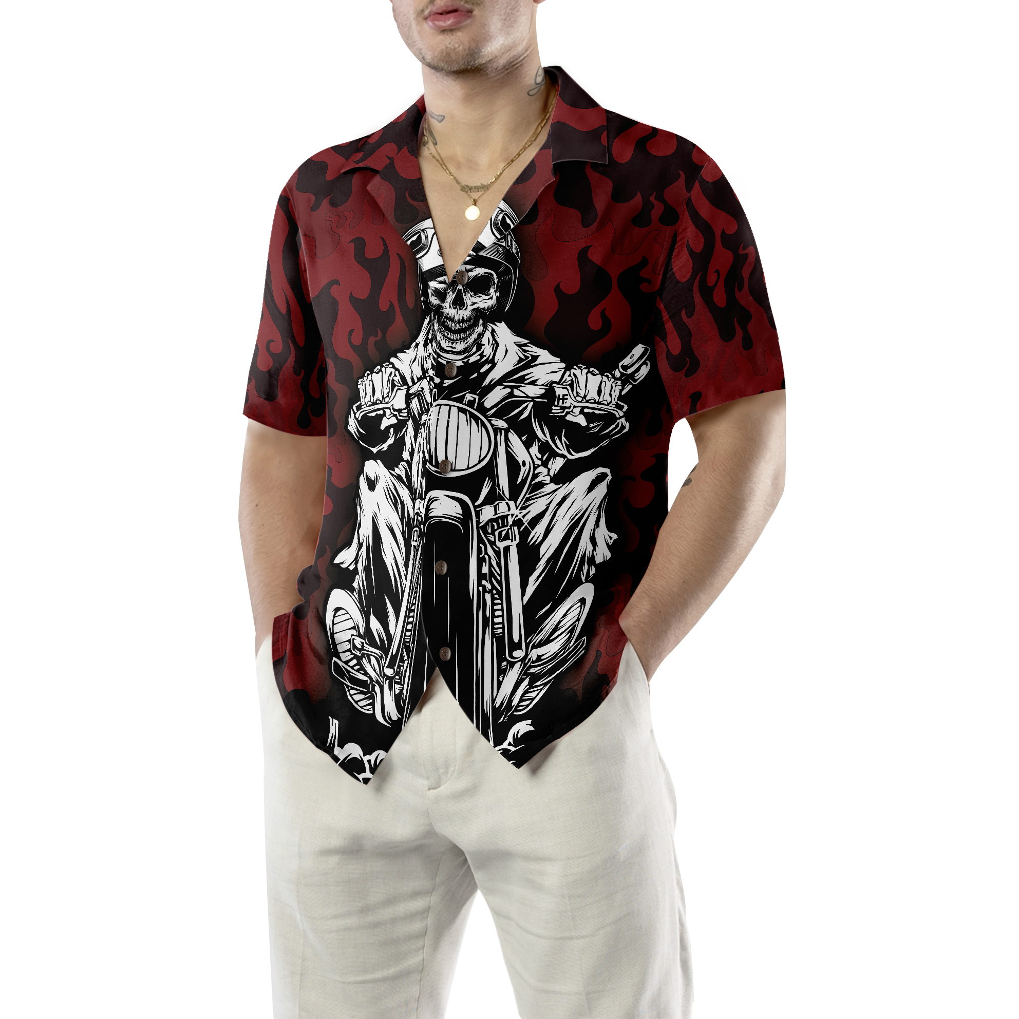 Don't Touch My Motorbike Hawaiian Shirt - Hyperfavor