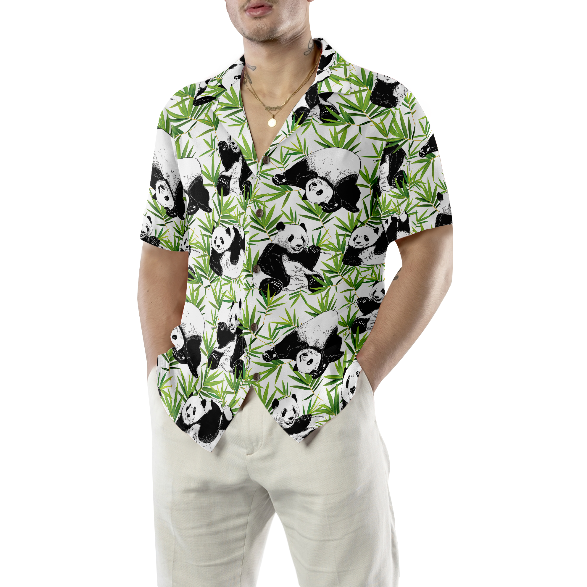 Panda Bamboo Hawaiian Shirt - Hyperfavor