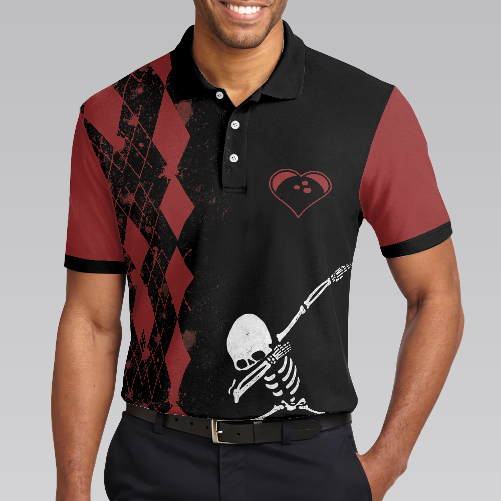 Weekend Forecast Chance Of Bowling Polo Shirt, Red Argyle Short Sleeve Bowling Shirt For Male Players - Hyperfavor