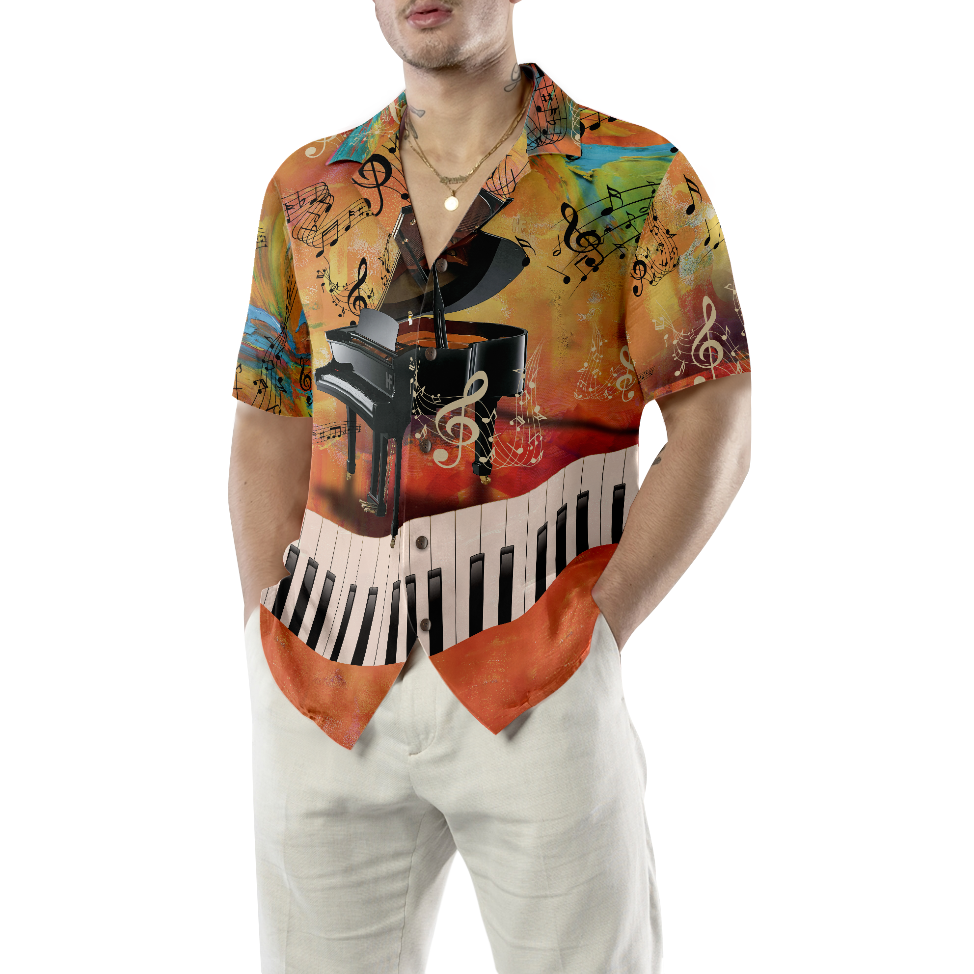 Let The Piano Guide You To The World Hawaiian Shirt - Hyperfavor