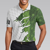 Golf Ripped Clubs & Course American Golfer Polo Shirt, Green American Flag Polo Shirt, Patriotic Golf Shirt For Men - Hyperfavor