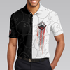 Bowling Black And White Pattern Short Sleeve Polo Shirt, Bowling Ball Polo Shirt, Best Bowling Shirt For Men - Hyperfavor