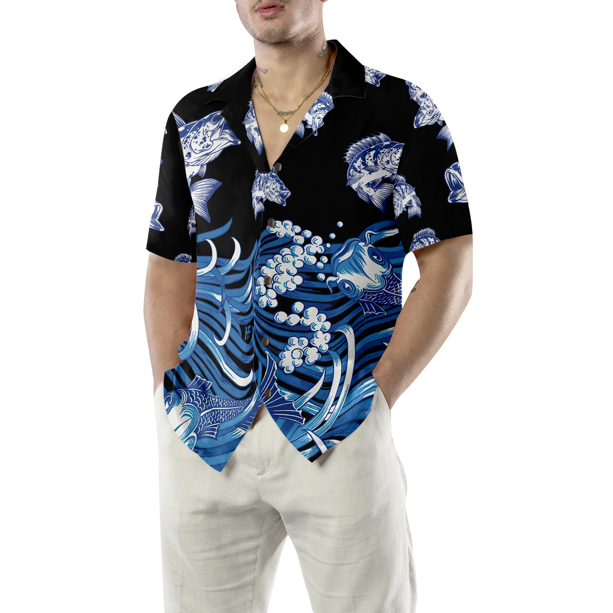 Bass Fish Hawaiian Shirt - Hyperfavor