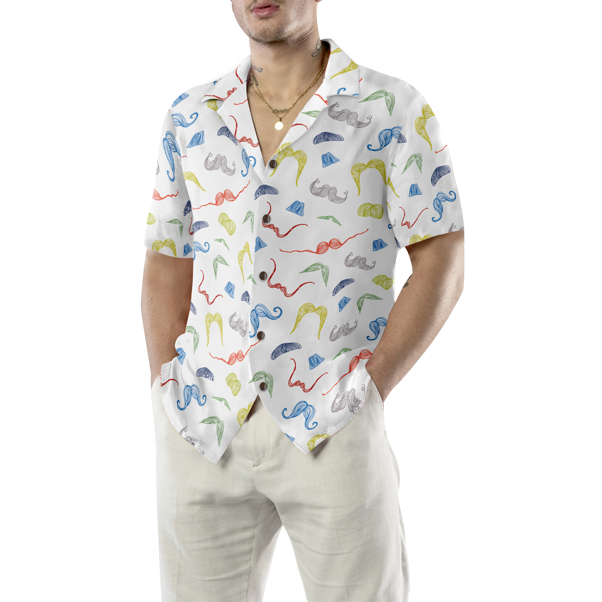 Mustache Style Hawaiian shirt - Hyperfavor